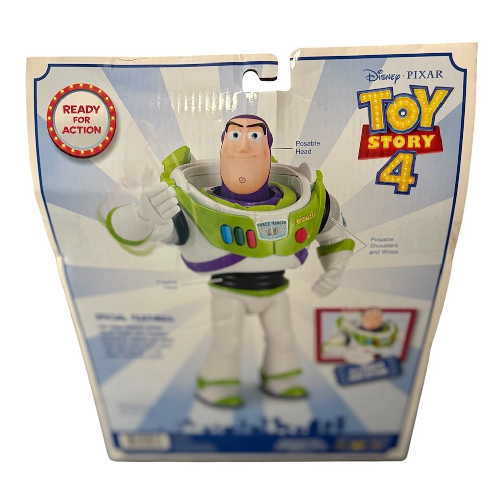 NIB Disney Pixar Toy Story 4 Buzz Lightyear Action Figure  Karate Chop Arm - Picture 2 of 6